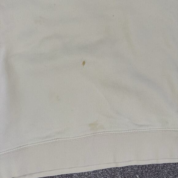 Men's Vintage Y2K Nike Cream Off White Basic Mini Logo Crewneck Sweatshirt Sz L - Picture 2 of 4